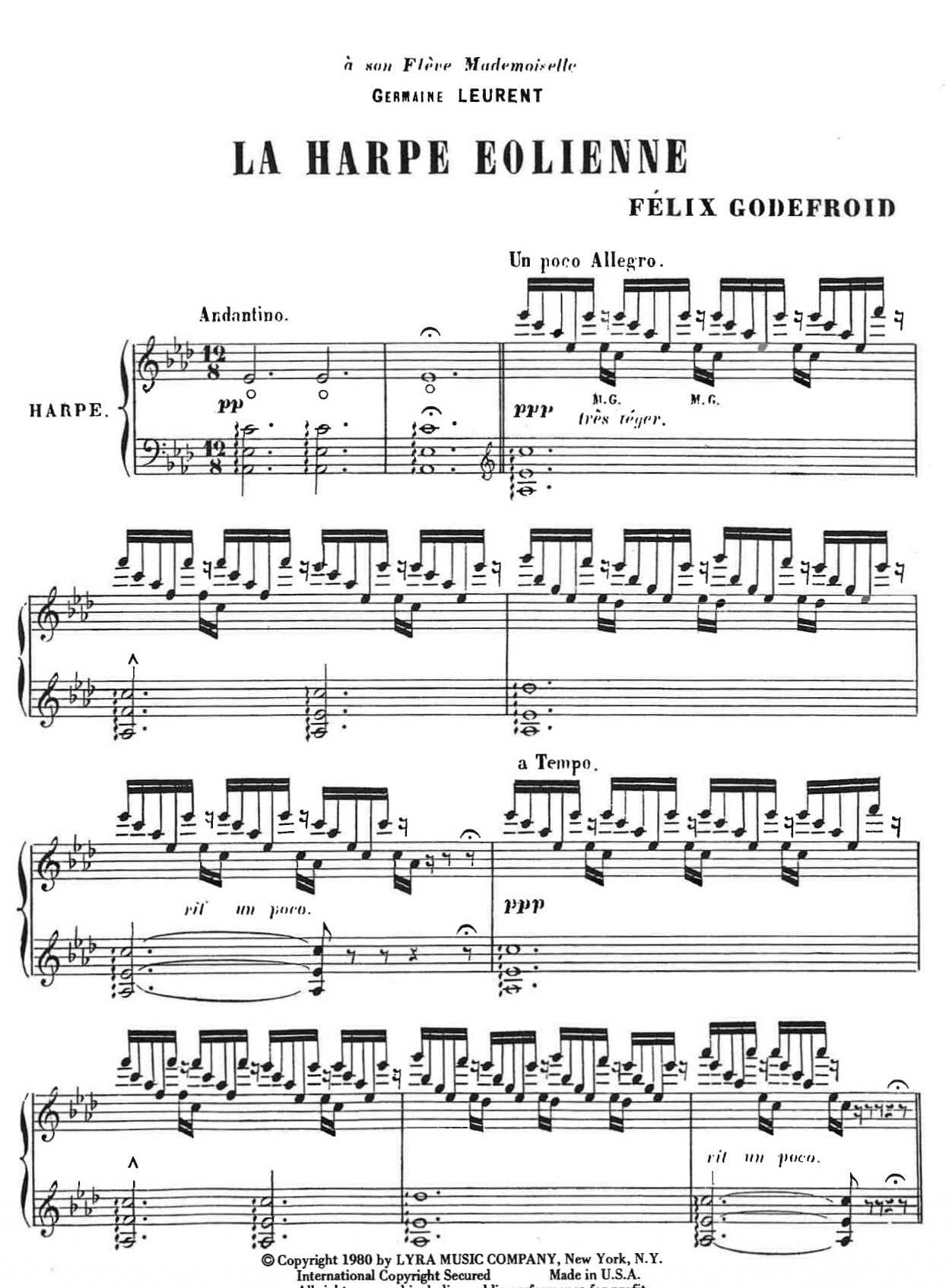 GODEFROID Félix : La harpe éolienne