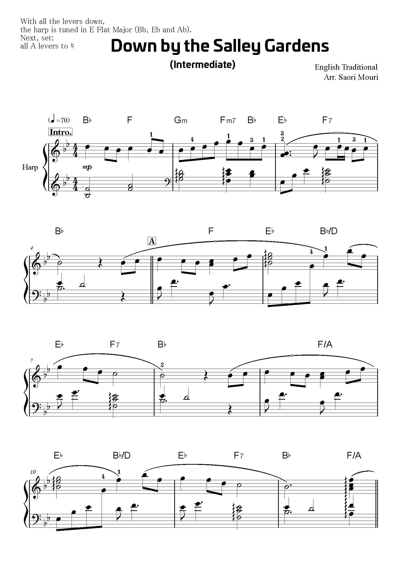 Trad. Englisch: Down by the Salley Gardens, Bearbeitung von Saori Mouri