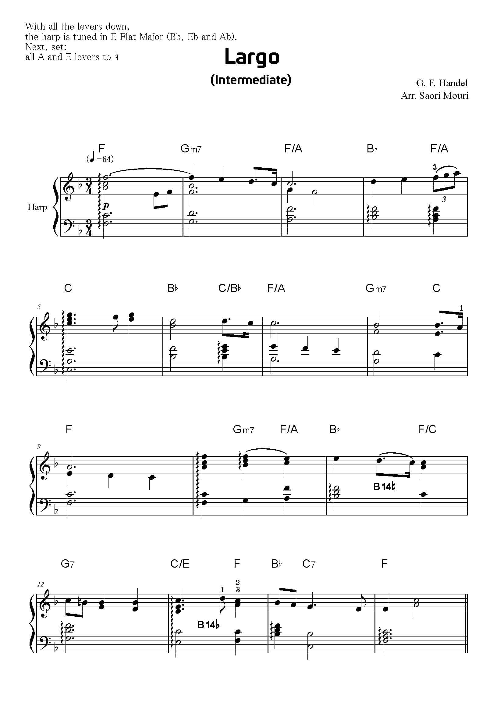 HÄNDEL G.F: Largo, Bearbeitung von Saori Mouri