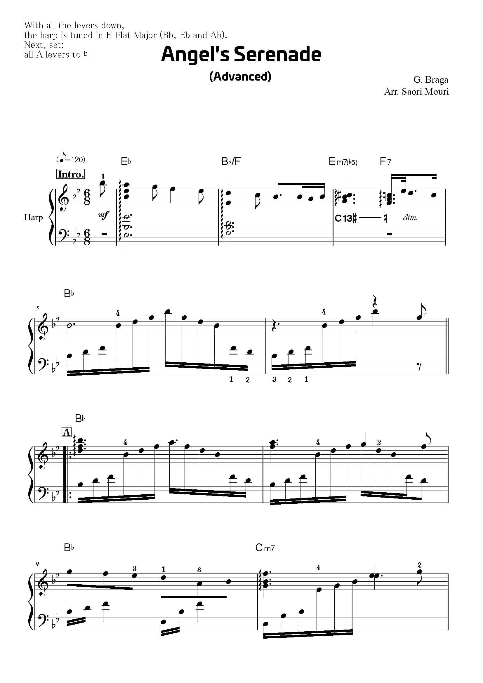 BRAGA G.: Angel's Serenade, Bearbeitung von Saori Mouri