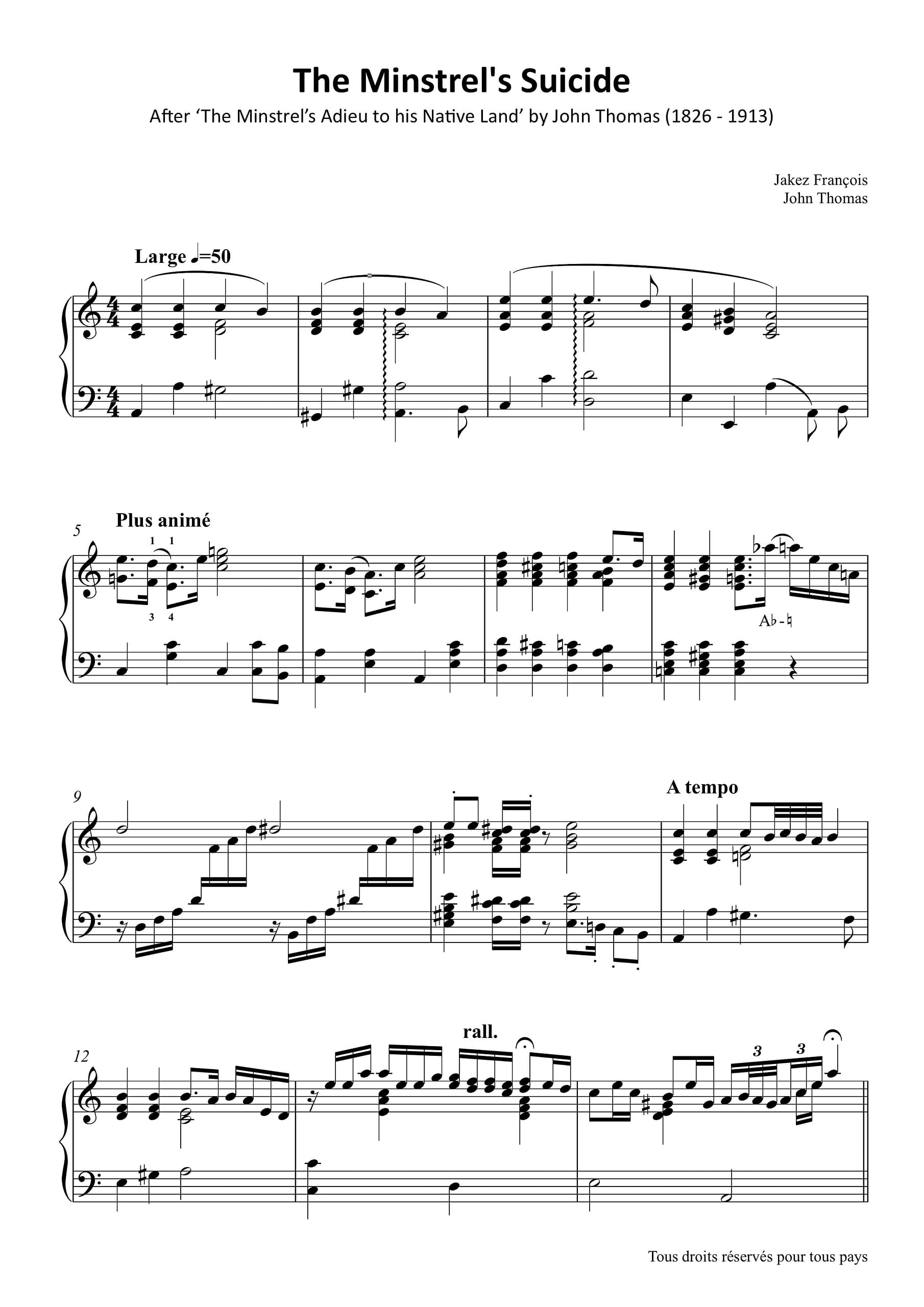 FRANCOIS Jakez: The Minstrel's Suicide
