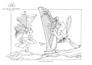 Coloriage de harpe
