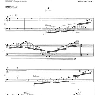 BENETTI Didier : Danses Fugitives for harp, orchestra and percussion