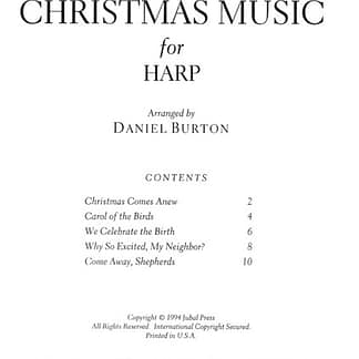 BURTON Daniel : Christmas Music for Harp 3