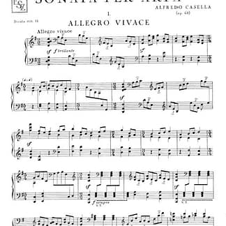 CASELLA Alfredo : Sonata per Arpa