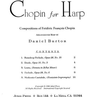 CHOPIN Frederic : Chopin for Harp / Arrgt D. Burton