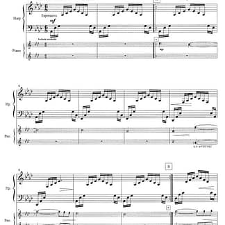 CURCIO Stephanie : Mist and Wind - Duett für Harfe und Piano oder 2 Harfen
