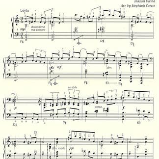 TURINA Joaquin : Zarabanda - Arr. Curcio / Pedalharfe solo