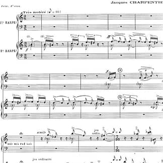 CHARPENTIER Jacques : Pour une Apsara, für 2 Pedalharfen