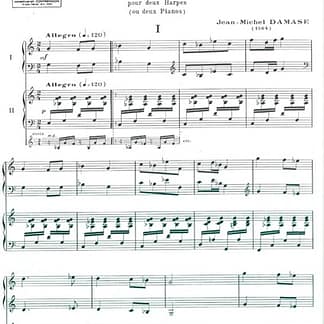 DAMASE Jean-Michel : Sonatina für 2 harps