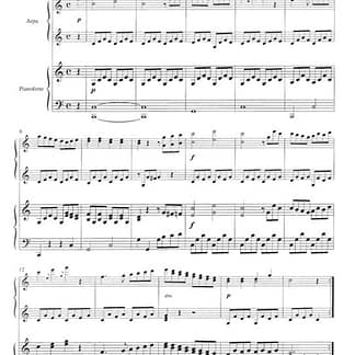 DUSSEK Jan Ladislav : 2 Duettini, für Harfe und Klavier