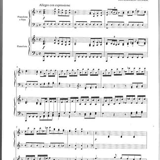 DUSSEK Jan Ladislav : Duo Opus 11 per 2 Painoforti (Arrangement für Harfe und Klavier)