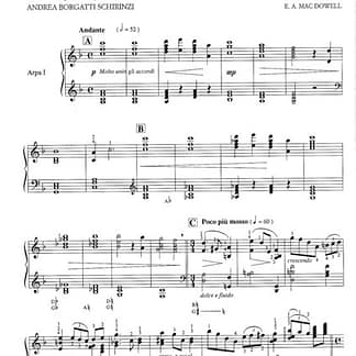 DOWELL Mac. : To a Waterlily, für 2 Pedalharfen