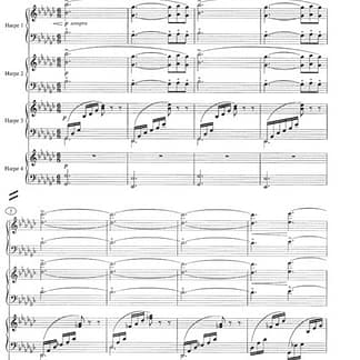 DEBUSSY Claude : Petite Suite, Harfen-Quartett (Noten)