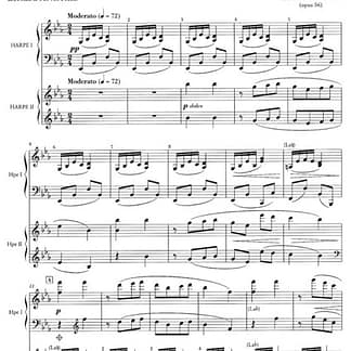 FAURE Gabriel : Berceuse pour 2 Harpes - arr. ANDRES Bernard