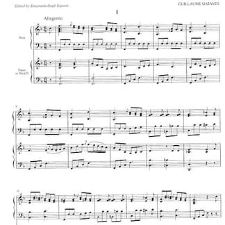 GATAYES Guillaume : 2 Duette op. 7 über Themen von Kumpholtz, für Harfe und Piano, oder 2 Harfen