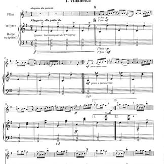 GRANADOS E. : 4 Danses Espagnoles, für Flöte und Harfe/Piano