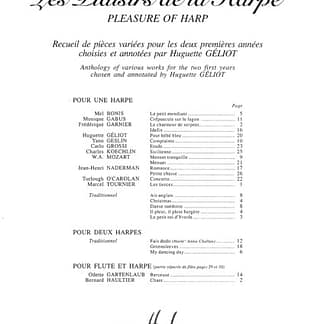 GELIOT Huguette: Plaisirs de la Harpe 1