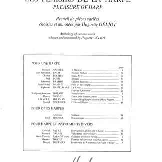GELIOT Huguette : Plaisirs de la Harpe 2