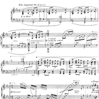 GRANDJANY Marcel : Rhapsodie pour la Harpe dedicated to Mlle Renie