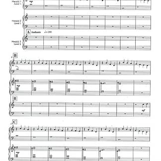 HARBISON Janet : Down By The Sally Gardens, Ensemble-Parts für 3 Harfen