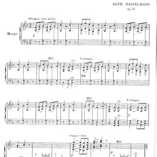 HASSELMANS Alphonse : Chasse Opus 36 Harpe Ref DF5021