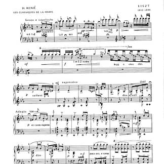 LISZT Franz : Le Rossignol - Arr. RENIE H.