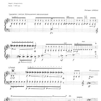 LEROUX Philippe: Histoire Filante, for lever harp (contemporary)