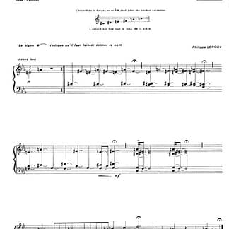 LEROUX Philippe : Histoire de Pas - Histoire Furtive, for lever harp