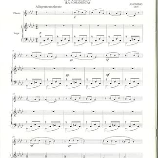 LULLY Jean Baptiste : 6 Danze Antiche, für Flöte und Harfe