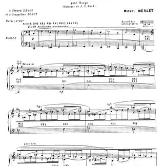 MERLET Michel : Passacaille pour harpe (Ostinato J. S. Bach)