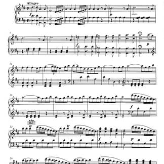 PAISIELLO Giovanni : Sonata for harp (accomp. violin ad lib.)