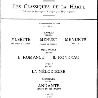 RENIE Henriette : Classiques de la Harpe 1