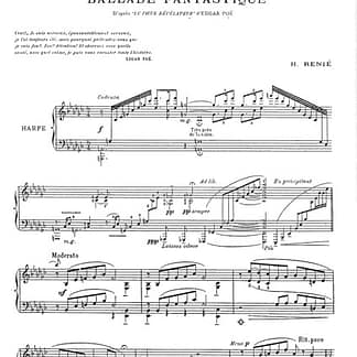 RENIE Henriette : Ballade Fantastique pour Harpe