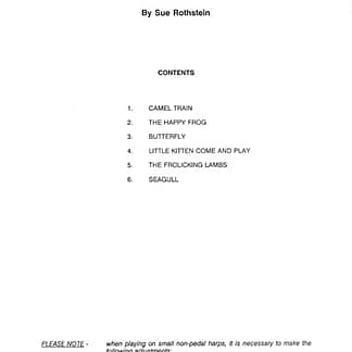 ROTHSTEIN Sue : Animals on the harp - GH ou HC
