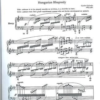 LISZT F. : Paraphrase (Cadenza) arr.SALZEDO (PH)