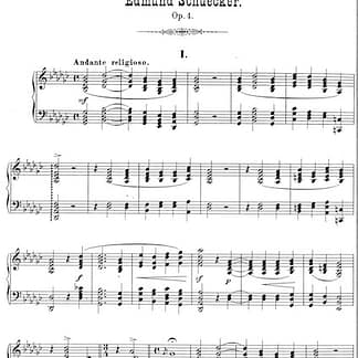 SCHUECKER Edmund : 2 Phantasiestücke Op. 4 - HR 178
