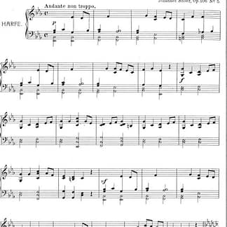 SNOER Johannes : Abendlied Op. 106 n°5 - HR 183