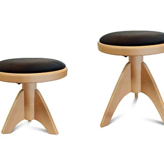 Tabouret 'Rotary' pour harpe celtique - réglable en hauteur, assise noire