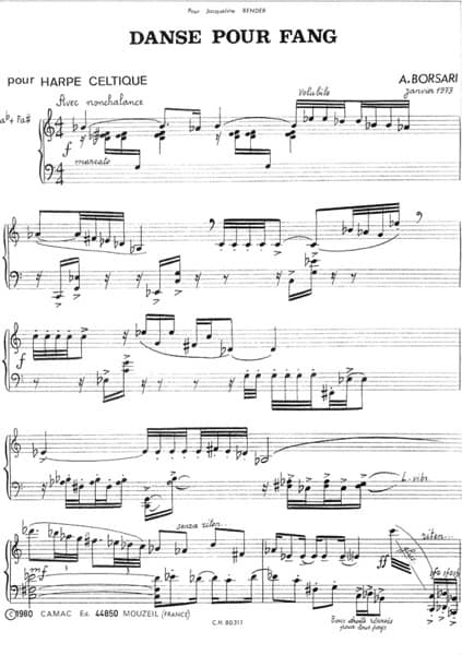 BORSARI Amedee : Pieces For Celtic Harp