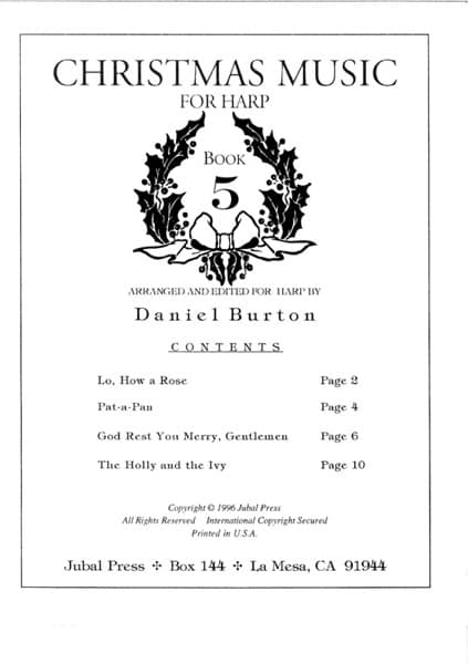 BURTON Daniel : Christmas Music for Harp 5