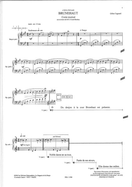 CAGNARD Gilles : Brunehaut (Conte Musical)
