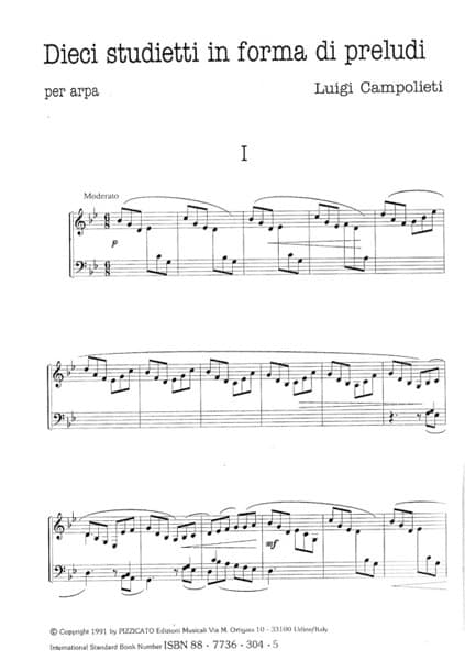 CAMPOLIETI Luigi : 2 Etudes en Forme de Preludes