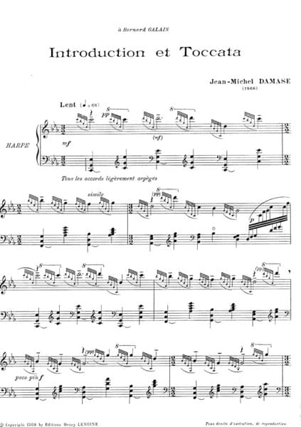 DAMASE Jean-Michel : Introduction et Toccata