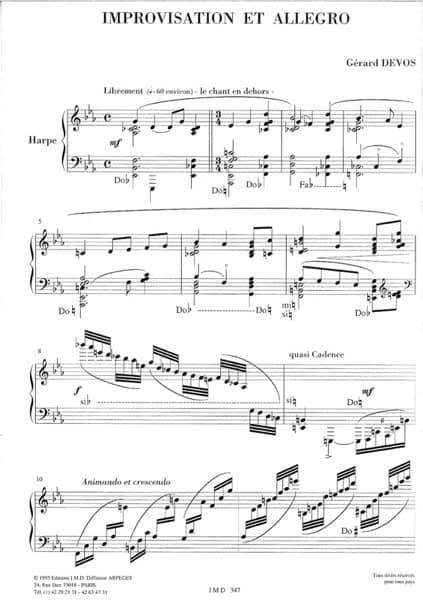 DEVOS Gerard : Improvisation et Allegro