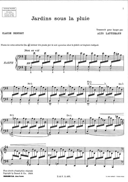 DEBUSSY Claude : Jardins Sous la Pluie Ref DD11487