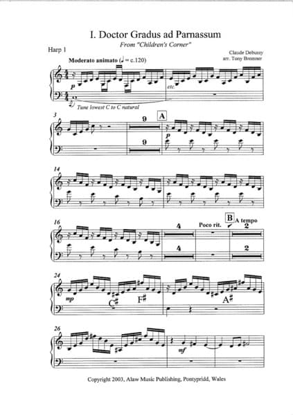DEBUSSY Claude : "Doctor Gradus ad Parnassum" arr. Tony Bremner