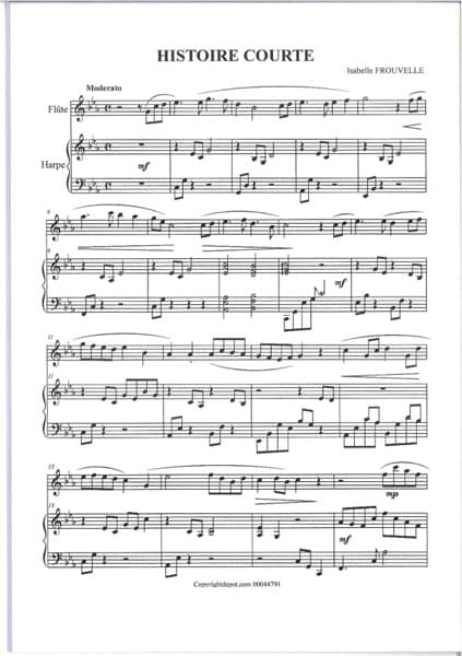 FROUVELLE Isabelle : Histoire courte (Flute et Harpe Celtique)