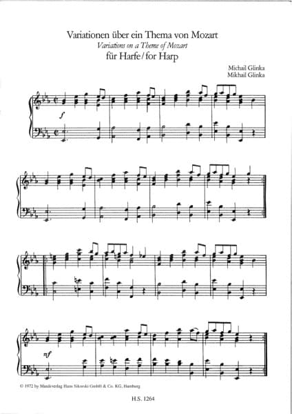GLINKA Michaïl : Variations on a Theme of Mozart