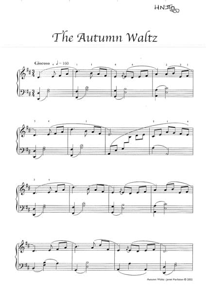 HARBISON Janet : Autumn Walz For Irish Harp (Level 3)